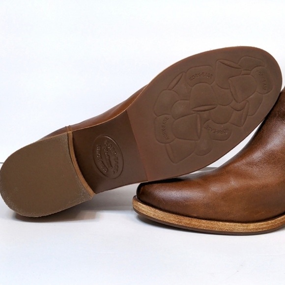 NWOT Kork-Ease Mindo Brown Leather Ankle Booties Chelsea Boots Heeled Size 10 - Picture 11 of 13